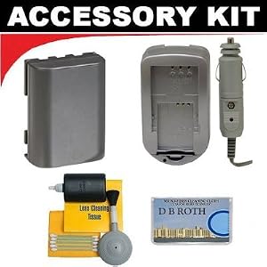 One Spare Battery + Charger For The Canon XF300, XF305 Professional Camcorder
