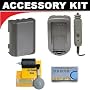 Two(2) Spare Batteries + Charger For the JVC GZ-X900 Everio Full HD Camcorder