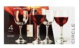 Circleware Moonlight 12-1/2-Ounce Red Wine Set, 4-Piece