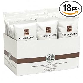 Coffee, House Blend, Regular, 2.5 Oz Packets, 18 BX by Starbucks Corporation