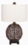 26" Stylish Coiled Rattan Table Lamp - Brown Finish