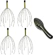 Heavenly Touch Scalp Massager 4 Pack and Vibrating Hair Brush