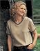 Women's Cotton V-Neck Shirt with Trim