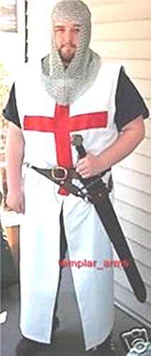 Templar Crusader Knight Tunic Medieval Latin Cross (Small/Medium) Handmade In Stock