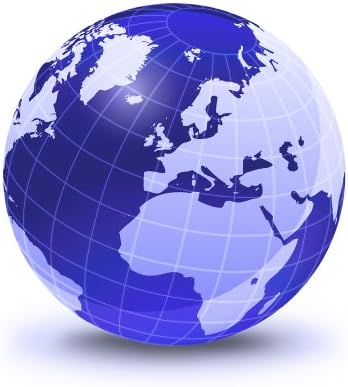 Stylized Earth Globe with Grid Wall Decal - 24 Inches H x 24 Inches W - Peel and Stick Removable Graphic