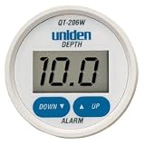 Uniden QT-206WHP Digital Depth Finder In-Hull Adjustable Transducer, White
