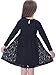 Bonny Billy Girl's Casual Satin Lace Black Dresses with Bow 3-4 Years