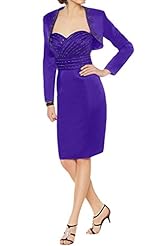 Satin Sheath 2015 Lace Mother-of-the-Bride Dress 