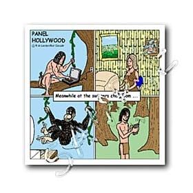 Londons Times Funny Relationships Cartoons - Tarzan In Swingers Chatroom - Iron on Heat Transfers