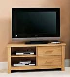 New Winchester Oak Tv Entertainment Unit 2 Drawers