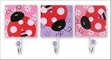Stephen Joseph Ladybug Wall Hooks Set of 3