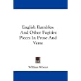 English Rambles: And Other Fugitive Pieces in Prose and Verse