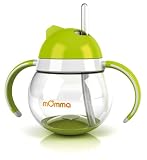 Momma Rocking Cup with Straw and Dual Handle, Green