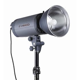 Visico Fan Cooled 400 Watt Photography Studio Monolight, Studio Strobe Light with 150W Model Lamp