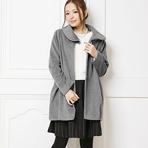 (アクアガレージ)Aqua Garage ショールカラー大人めコクーンシルエットコート