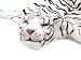 Brubaker - Peau de tigre en fausse fourrure - Blanc - 200/120cm