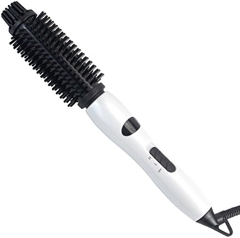 Pro Hair Styling Brush Ionic 4-in-1 Cool Touch Hair Styling Iron Brush Worldwide Voltage Go Travel Easy Using (Close-Type, White)