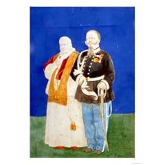Famous Satirical Photomontage of King Victor Emmanuel II Arm in Arm with Pope Pius IX