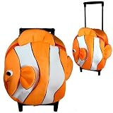 Fiesta Plush ORANGE CLOWN FISH Trolley Backpack
