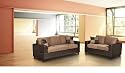 Seattle 2-pcs Sofa and Loveseat Living Room Set in Saddle Color *** FREE SHIPPING ***