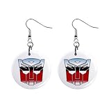 1 Inch Button Earrings of Transformers Vintage Original Autobot Logo (circa 1984) (Autobots)