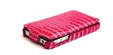 HOT PINK CROCODILE HARD LEATHER CASE COVER Compatible With iPhone&Acirc;&reg; 4 4G iPhone&Acirc;&reg; 4S - AT&T, Sprint