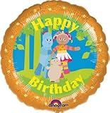 Printed Foil Balloon (18in, round) - Happy Birthday: In the Night Garden