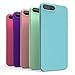 Ace Teah 5 Pack iPhone 7/8 Plus Cases, Protective TPU Shell Cover Skin for Apple iPhone 7/8 Plus Flexible TPU Gel Scratch Resistant Bumper Phone Cases Slim Fit - Deep Purple Pink Plum Sky Blue Green