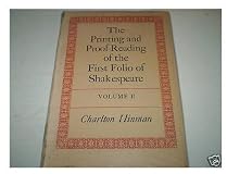 Printing and Proof-Reading of the First Folio of Shakespeare