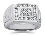 0.78 CTW Men's Diamond Ring in Platinum