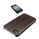 iPhone 4S・iPhone 4両対応 ウッド+ラバーケース 液晶保護フィルム付 BSIP11PCWPU (パドウク)