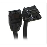 OKGear 18 inch SATA 3.0 cable, Right Angle to Straight with Latch