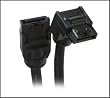 OKGear 18 inch Black Premium SATA III Round Cable 6GB/s Straight to Right Angle with latch