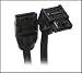 OKGear 18 inch Black Premium SATA III Round Cable 6GB/s Straight to Right Angle with latch