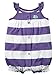 Carter's Baby Girls 1-piece Appliqué Snap-Up Cotton Romper (6 Months, Purple Stripe)