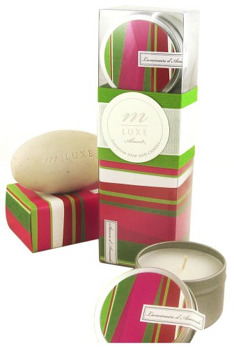 Mudlark Happy Stripes Mluxe Soap Candle, Acetate Box With Band & Ribbon by Mudlark