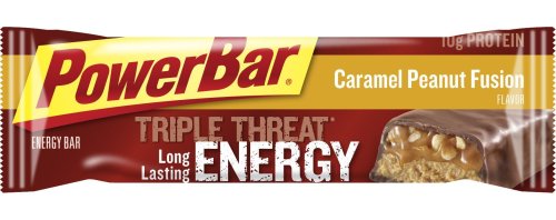 PowerBar Triple Threat Energy Bar, Caramel Peanut Fusion, 1.94-Ounce Bars (Pack of 15)