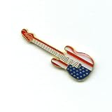 Produkt-Bild: USA Patrioten Gitarre Patriotic Guitar American Flag Pin Pins Anstecker 289