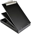 Saunders Recycled Aluminum Cruiser-Mate Storage Clipboard with Dual Tray Storage, Black, Letter Size, 8.5 x 12-Inches, One Clipboard (21117)