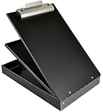 Saunders Recycled Aluminum Cruiser-Mate Storage Clipboard with Dual Tray Storage, Black, Letter Size, 8.5 x 12-Inches, One Clipboard (21117)