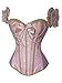 Overbust Lace up Back Turquoise and Silver Halterneck Fashion Corset Bustier Top