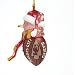 Kansas City Chiefs 2 3/4 Striped Acrylic Snowman Football Ornament