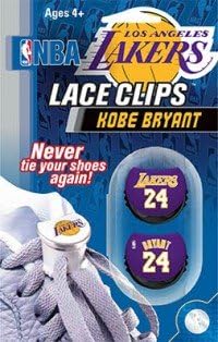 NBA Los Angeles Lakers Kobe Bryant Away Lace Clips Shoelace Locks, Regular, Purple
