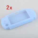 Neewer 2x Light Blue Silicone Skin Silicon Case For Sony PSP 3000