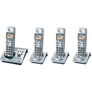 Panasonic Dect 6.0 Series 4 Handset Cordless Phone System with Answering System... by Panasonic