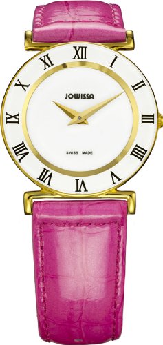 Jowissa Women's J2.101.M Roma Colori Gold PVD White Dial Roman Numeral Pink Watch
