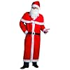 Idena 8580108 - Kost�m Weihnachtsmann 5- teilig (Mantel mit Cape,Bart,M�tze und G�rtel, aus Filz) Universalgr�sse