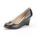 DREAM PAIRS CELESTE Women's Elegant Classic Open Toe Mid Heel Wedge Heel Pumps Shoes New
