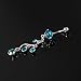 ZGY Fashion Stainless Steel S-shape Vine Gem Blue Crystal Dangle Belly Button Navel Ring Bar Barbell Body Piercing Jewelry