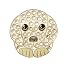 Bella Crystal Collection-USA Golden Puppy Hat Clip Set
